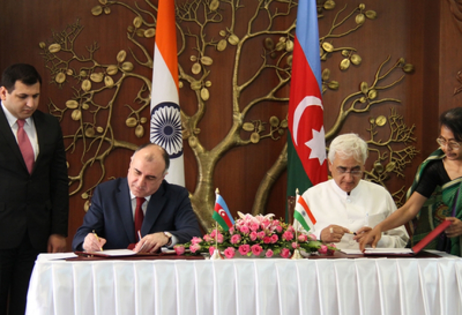 Un protocole sur la coopération a été signé entre les Ministères des Affaires étrangères de l’Azerbaïdjan et de l’Inde