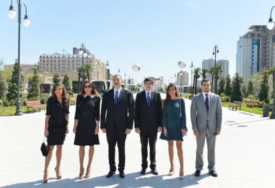 Le président Ilham Aliyev a participé à la cérémonie inaugurale du nouvel ensemble de parc à Bakou VIDEO