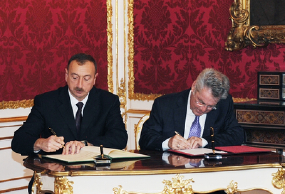 Signature de “La déclaration conjointe sur les relations d’amitié et le partenariat entre la République d’Azerbaïdjan et la République d’Autriche” à Vienne VIDEO