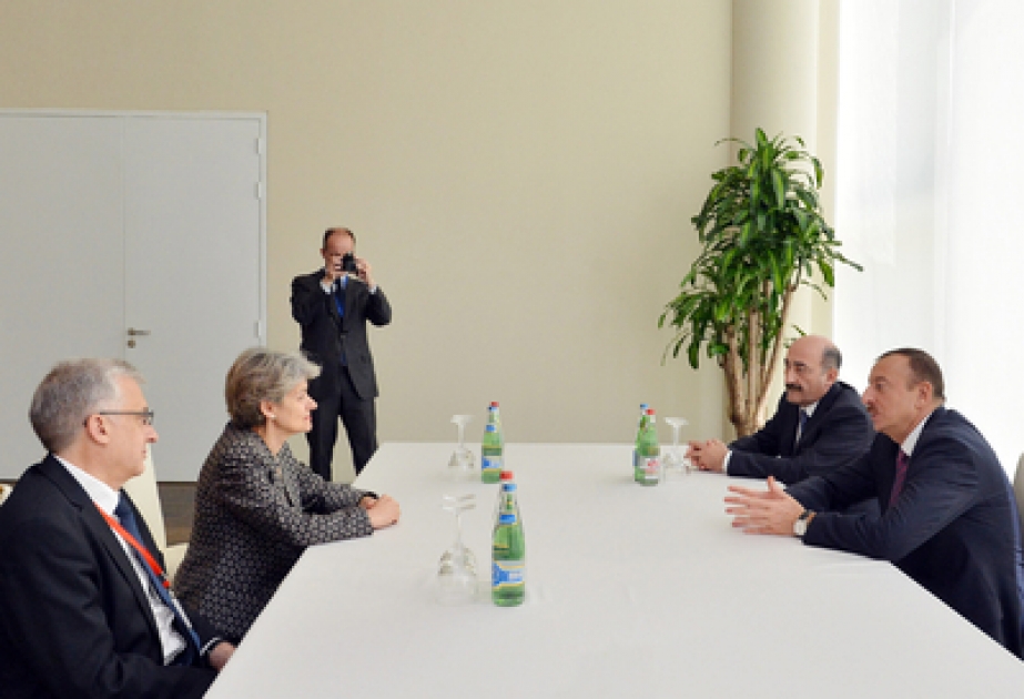 Le président azerbaïdjanais Ilham Aliyev a reçu Mme Irina Bokova, directrice générale de l’UNESCO VIDEO