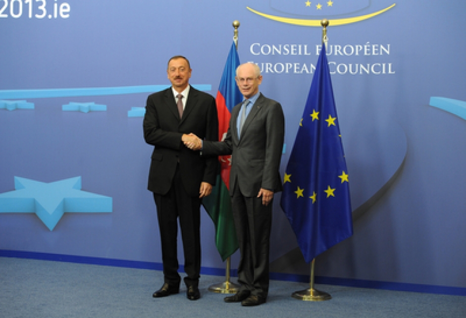 Le président azerbaïdjanais Ilham Aliyev s’est entretenu avec Herman Van Rompuy, président du conseil européen VİDEO