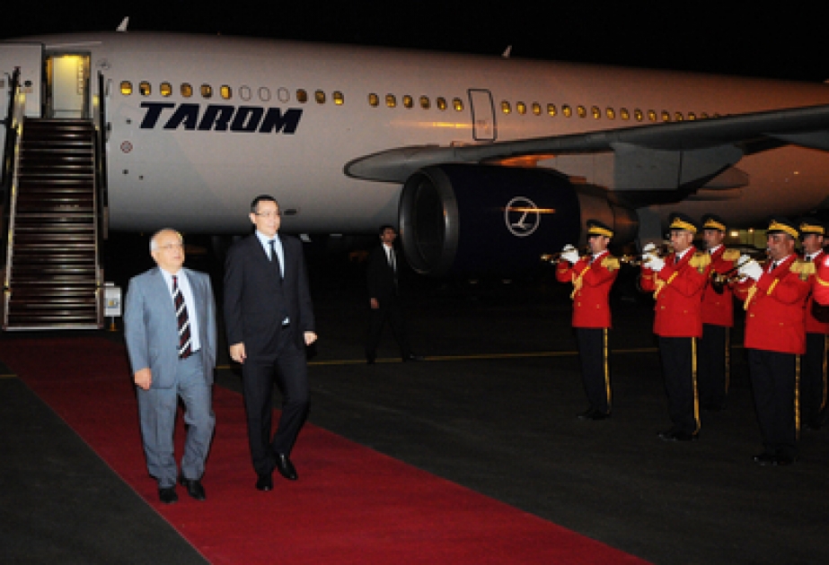 Le premier ministre roumain est arrivé en visite officielle en Azerbaïdjan