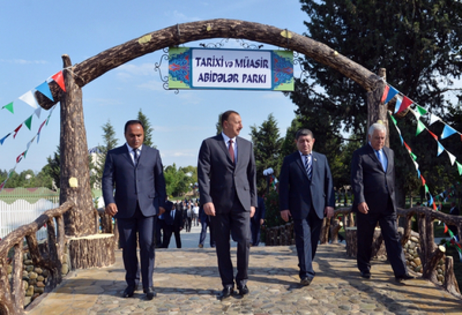 Ağstafada açıq səma altında Tarixi və Müasir Abidələr Parkı salınmışdır VİDEO