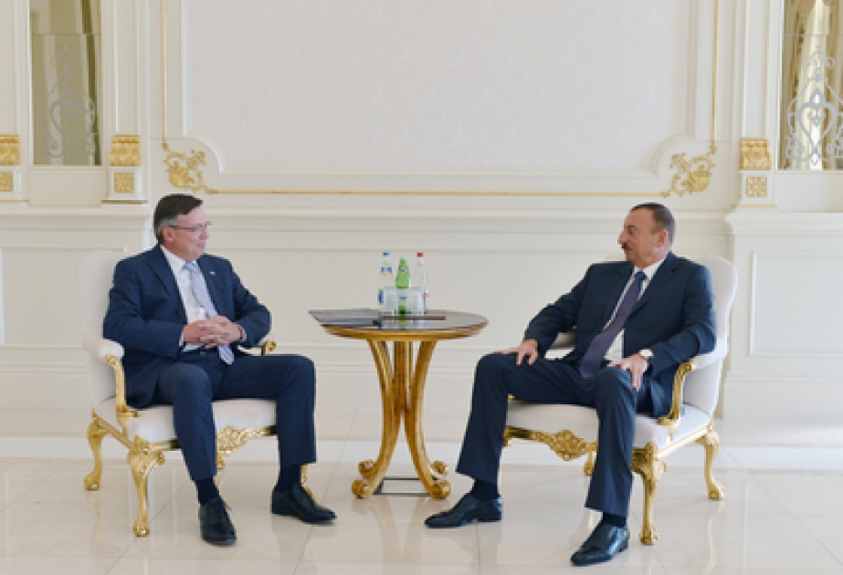 President Ilham Aliyev receives OSCE Chairperson, Ukrainian FM Leonid Kozhara VİDEO