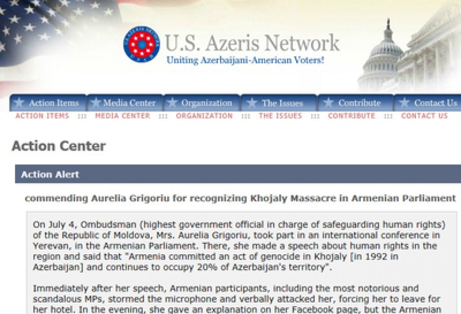 Netz der US-Aserbaidschaner fordert auf, die rechtswidrigen Handlungen von armenischen Behörden gegen die parlamentarische Anwältin der Moldau zu verurteilen