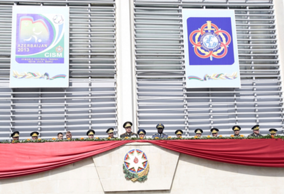 La cérémonie de clôture de la première Coupe du monde de football militaire du CISM organisée à Bakou