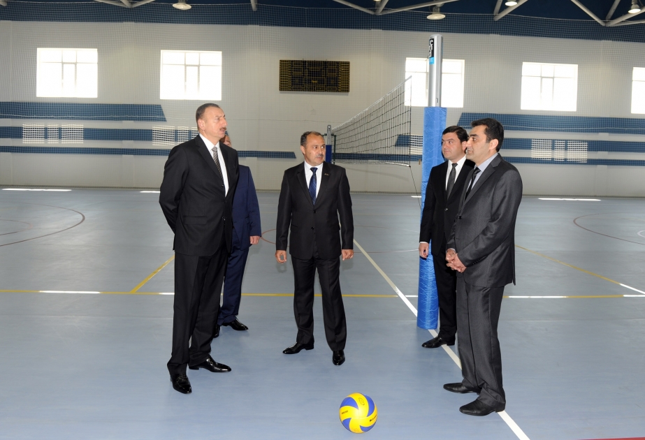 Prezident İlham Əliyev Şamaxı Olimpiya Kompleksində yenidənqurmadan sonra yaradılan şəraitlə tanış olmuşdur VIDEO