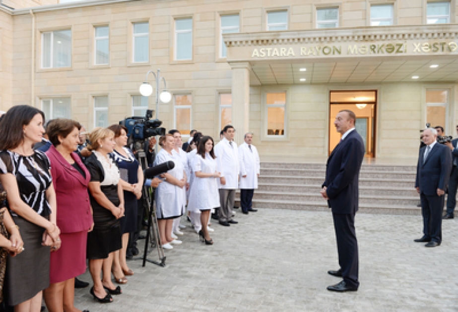 President Ilham Aliyev opens Astara District Central Hospital VİDEO