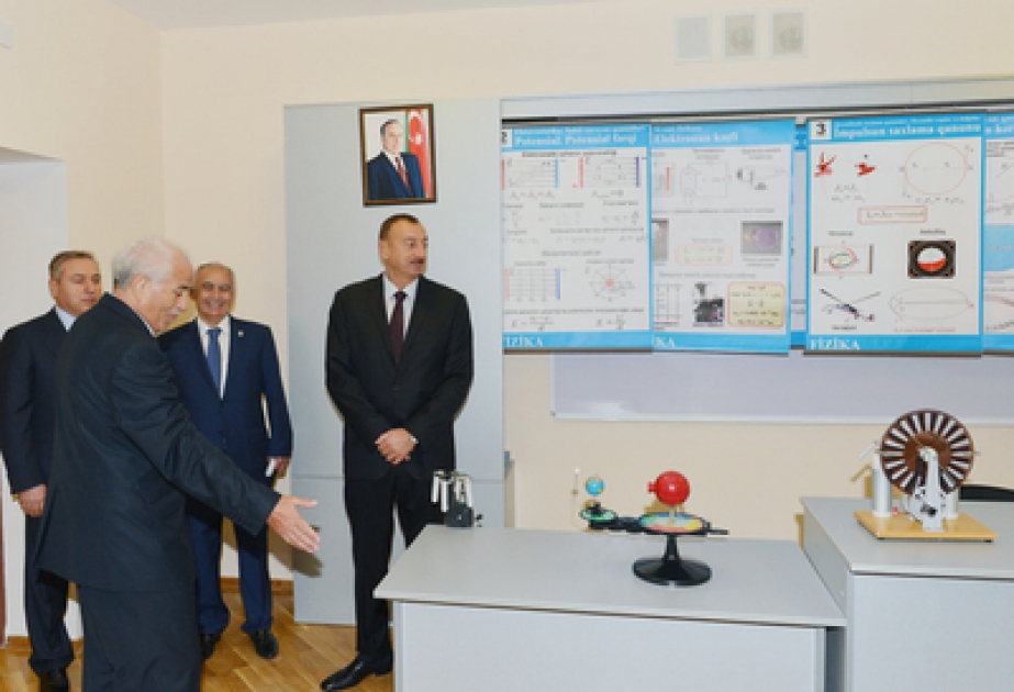 Президент Азербайджана Ильхам Алиев ознакомился с состоянием полных средних школ номер 19 и 240 Насиминского района после капитального ремонта и реконструкции VİDEO