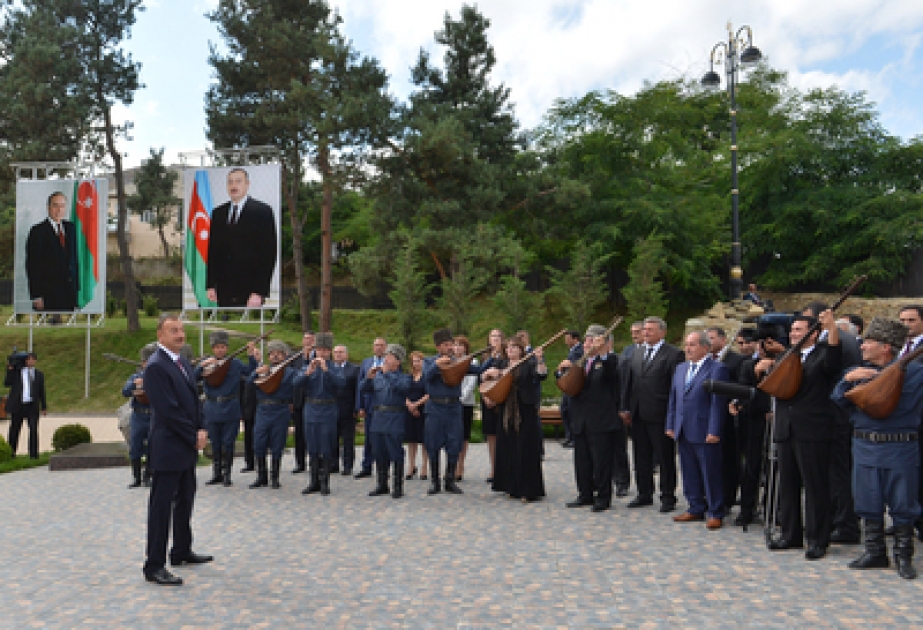 Prezident İlham Əliyev Gədəbəy Aşıq Musiqisi Məktəbinin açılışında iştirak etmişdir VİDEO