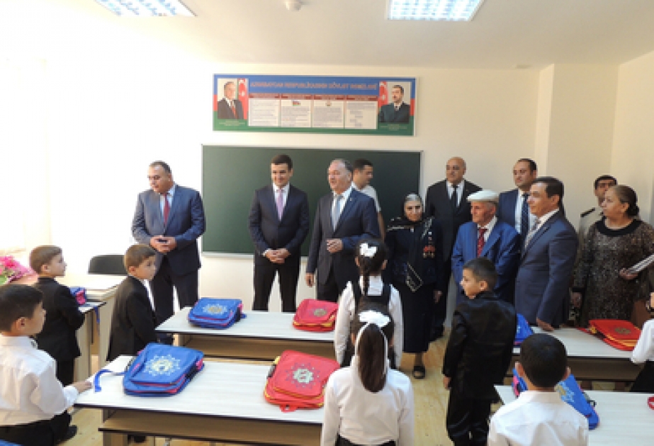 В селе Кевар Евлахского района открылась школа, капитально отремонтированная по инициативе Фонда Гейдара Алиева