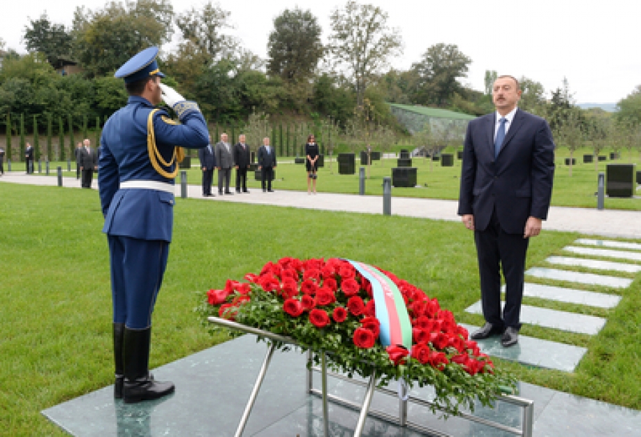 Prezident İlham Əliyev Quba Soyqırımı Memorial Kompleksinin açılışında iştirak etmişdir VİDEO