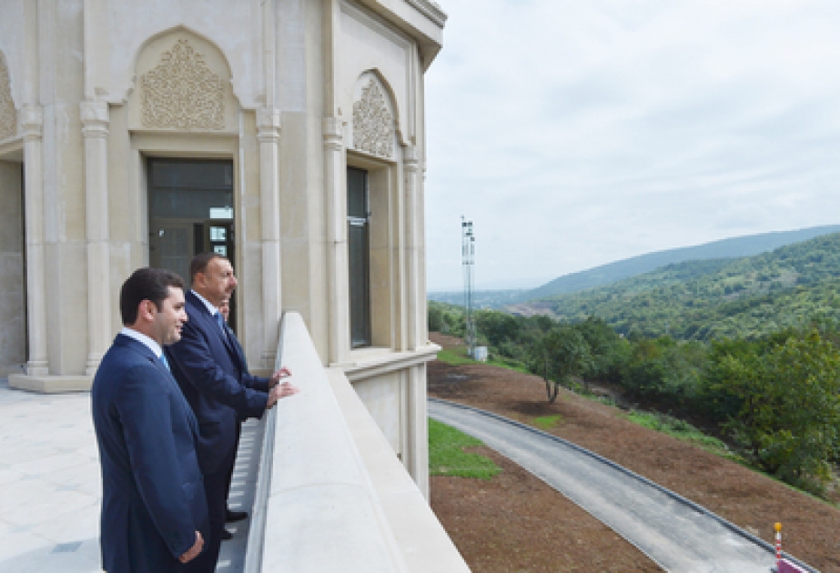 President Ilham Aliyev inspects construction work at Rixos Quba Azerbaijan hotel in Guba VİDEO