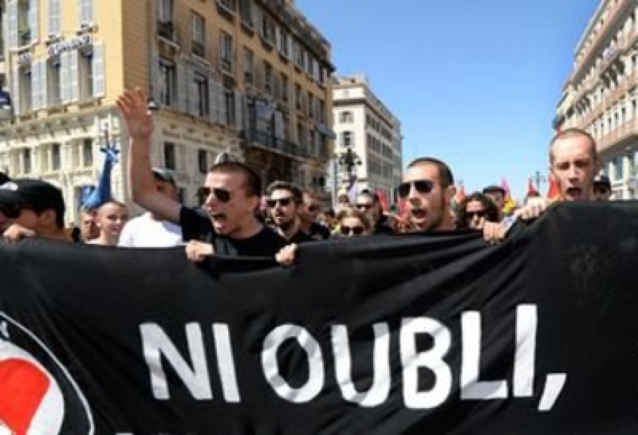 Antifaşistlərin Parisdə keçirdiyi etiraz aksiyasının 38 iştirakçısı həbs olunmuşdur