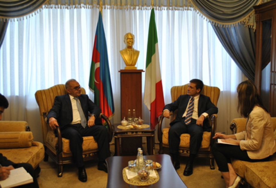 Azerbaijani Minister of Defense Industry meets Italian envoy