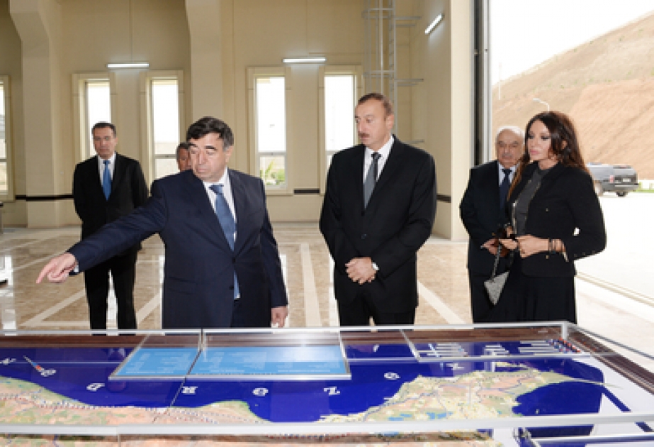 In der Stadt Schabran sich die Eröffnungsveranstaltung von Wasserspeicher “Tachtakörpu”, Kraftwerk und Kanal “Tachtakörpü”- “Jeyranbatan” stattgefundenPräsident von Aserbaidschan Ilham Aliyev nahm an der Eröffnungsfeier teil VİDEO