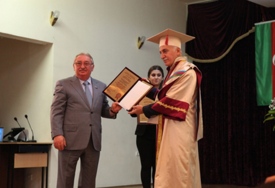 Director General of Turkish TRT channel awarded honorary diploma of Azerbaijan Odlar Yurdu University