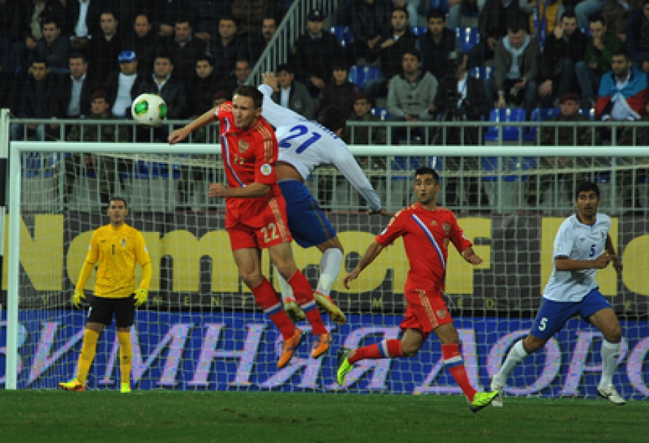 Игра между командами Азербайджана и России завершилась вничью