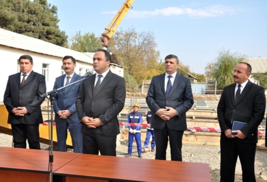 Ağstafa rayonunda daha bir məktəb binasının təməlqoyma mərasimi keçirilmişdir