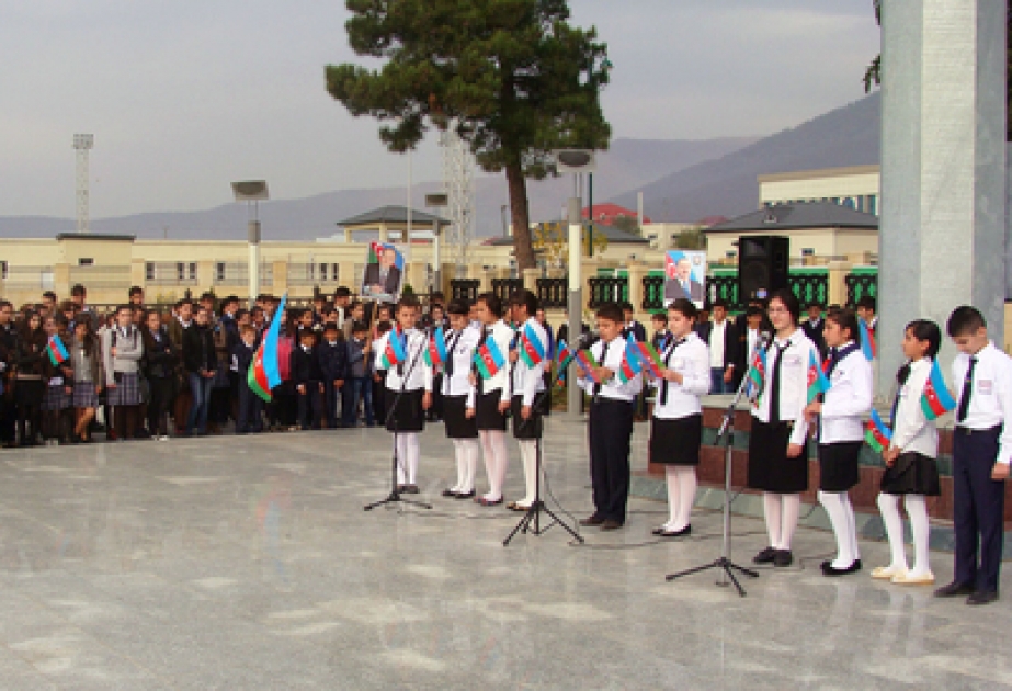 Oğuz rayonunda Dövlət Bayrağı Gününün qürur və sevinci yaşanmışdır