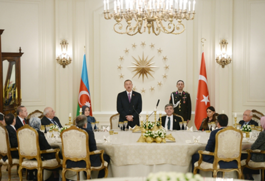 Turkish President hosts official dinner in honor of President Ilham Aliyev and his spouse Mehriban Aliyeva VİDEO