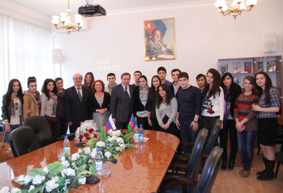 Mayor of Russian Novosibirsk Oblast visits Baku Slavic University