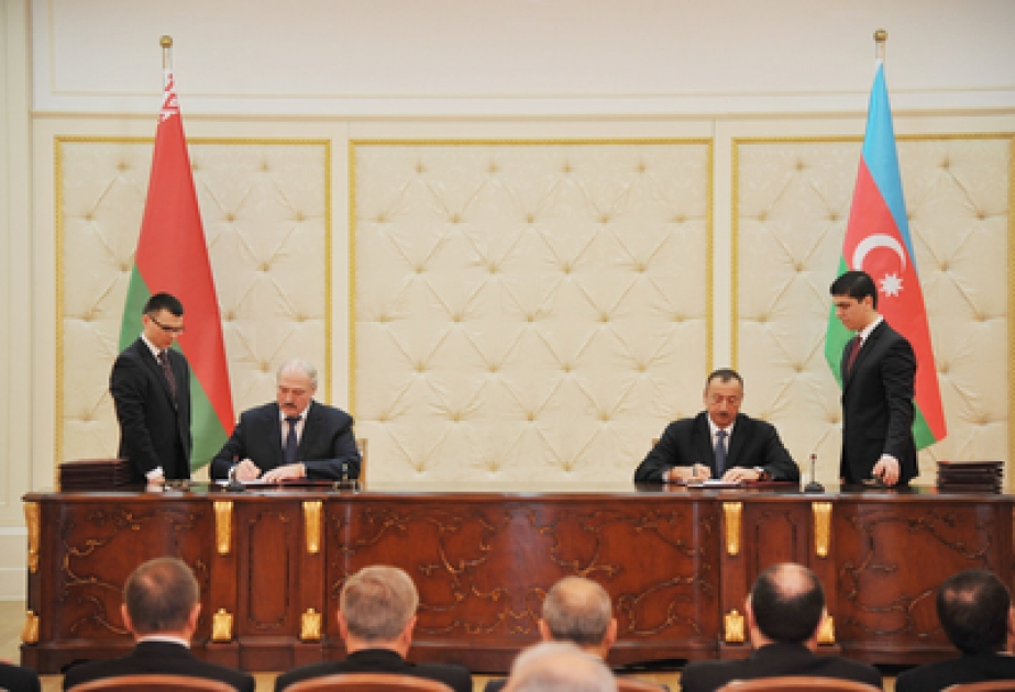 Aserbaidschanisch-belarussische Dokumente unterzeichnet VİDEO