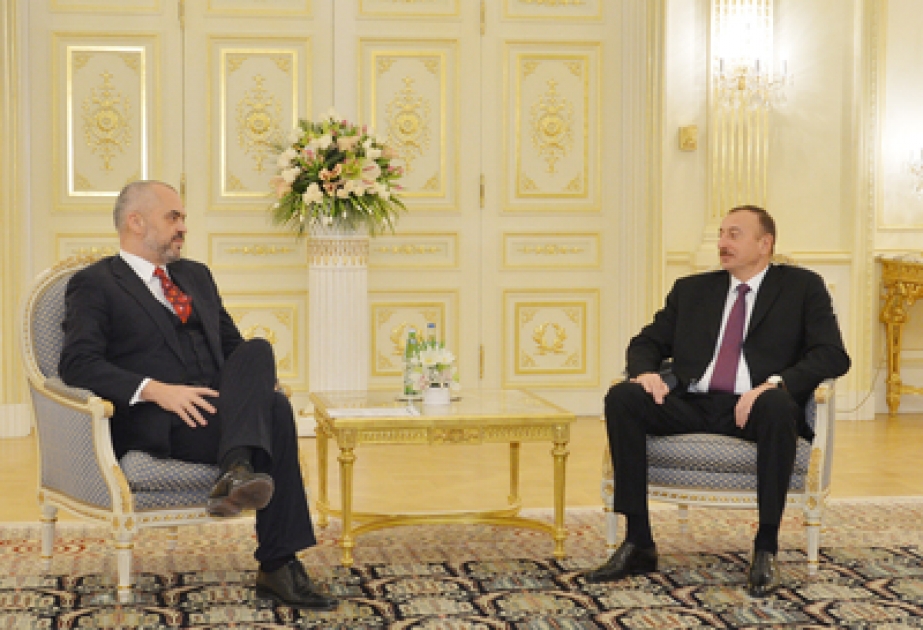 Le président azerbaïdjanais Ilham Aliyev a reçu le premier ministre albanais Edi Rama VIDEO