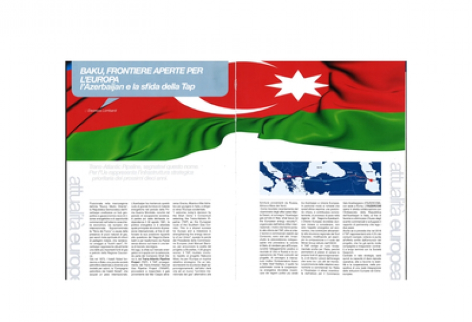 Italian respected magazine posts article about Azerbaijan`s energy potential