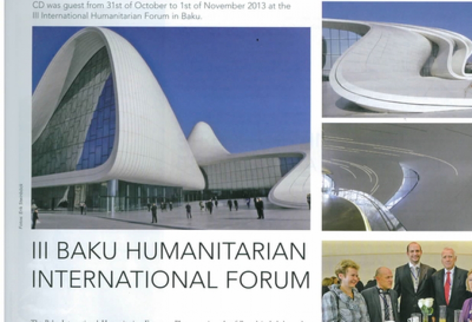 Avstriyanın nüfuzlu “Circle Diplomatique” jurnalında III Bakı Beynəlxalq Humanitar Forumuna həsr olunmuş məqalə dərc edilmişdir