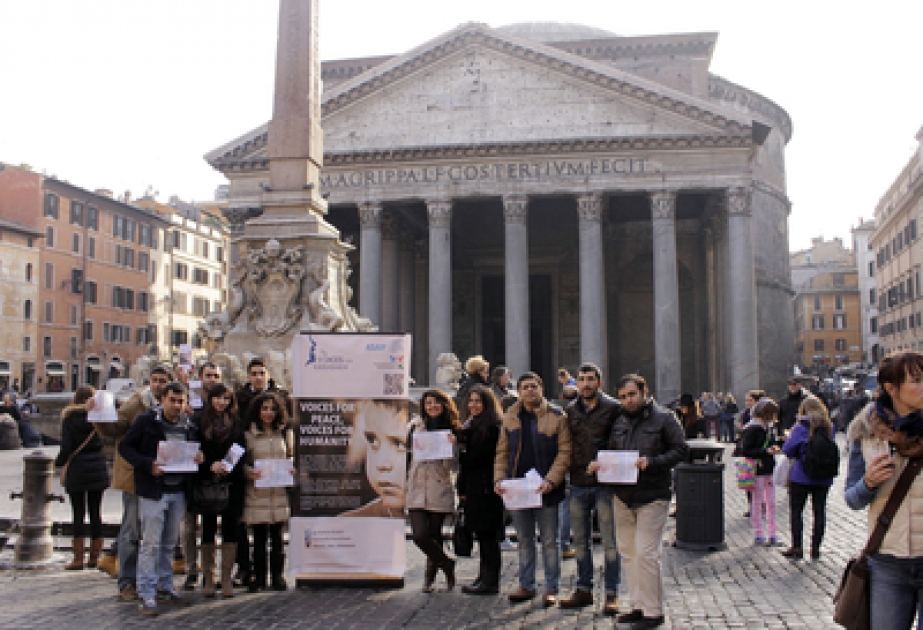 Protest rally held in Rome on anniversary of occupation of Azerbaijan’s Khankendi city