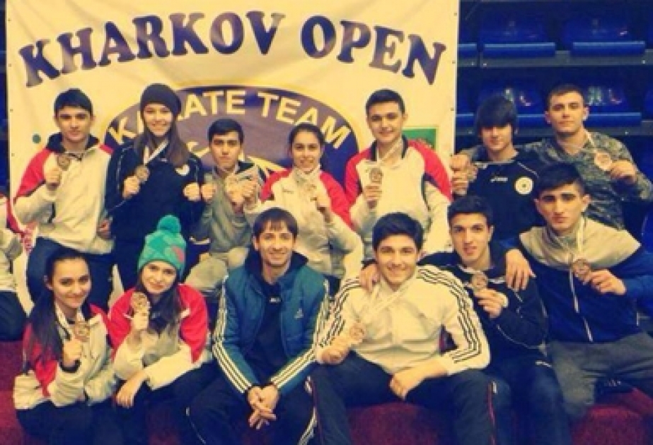 Azerbaijani karate fighters claim 14 medals in Ukraine