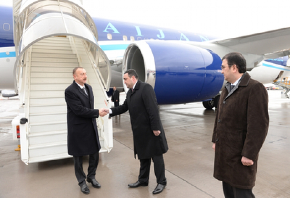 Aserbaidschans Präsident Ilham Aliyev zu einem Arbeitsbesuch in der Schweiz angekommen VIDEO
