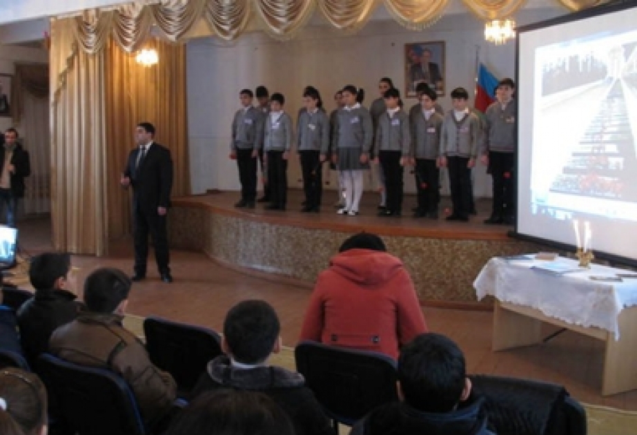 Mingəçevir: Şəhidlər Xiyabanında açıq dərs