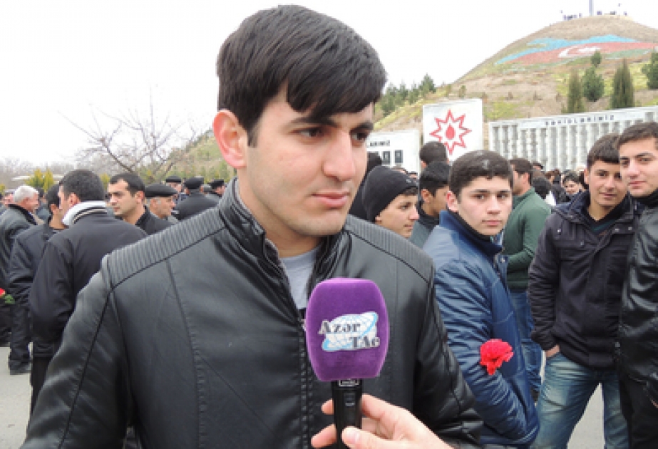 Şəhidlərimizin qəhrəmanlığı Azərbaycan gəncliyi üçün örnəkdir