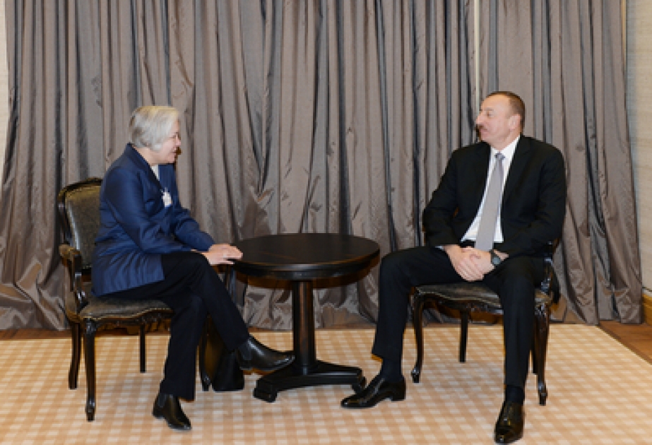 Azerbaijani President meets member of HP Board of Directors VIDEO