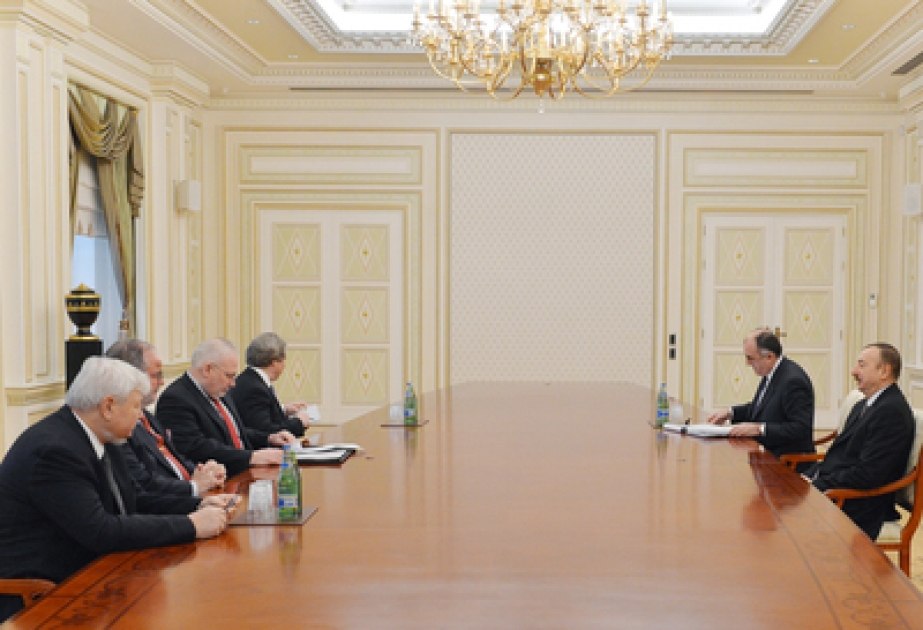 President Ilham Aliyev receives OSCE Minsk Group co-chairs and Personal Representative of OSCE Chairperson-in-Office VIDEO