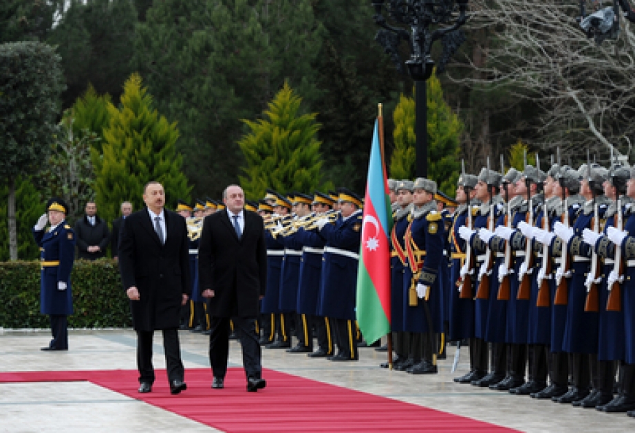 Cérémonie officielle d’accueil du président géorgien Guiorgui Margvelachvili VIDEO
