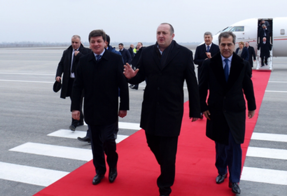 President of Georgia arrives in Azerbaijan’s Gabala District