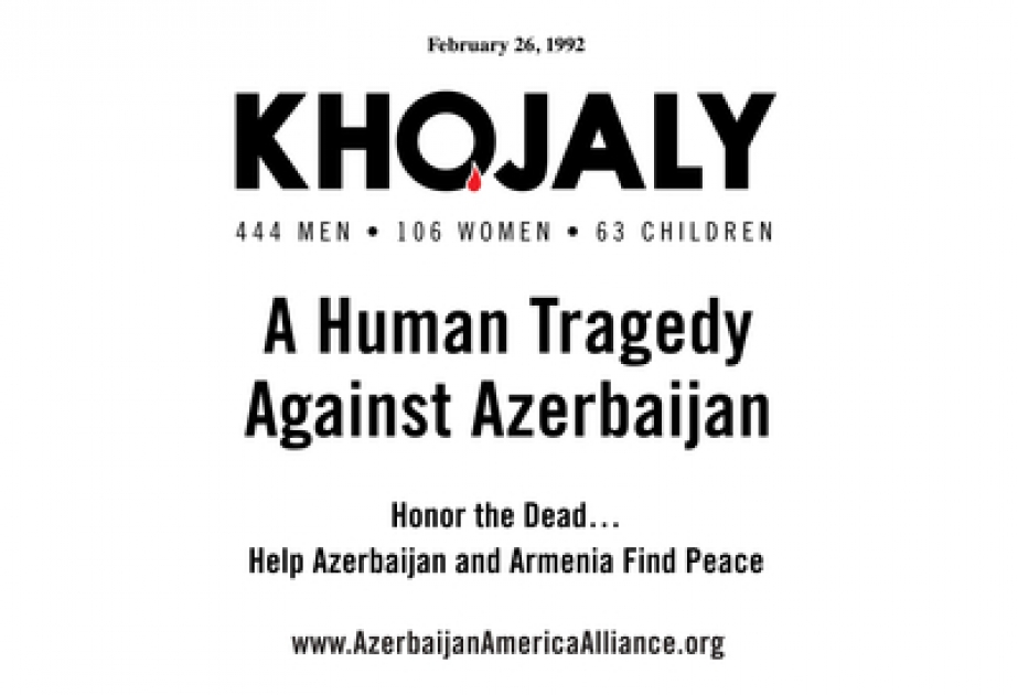 Azərbaycan Amerika Alyansı ənənəvi Xocalı soyqırımını tanıtım aksiyasına başlamışdır