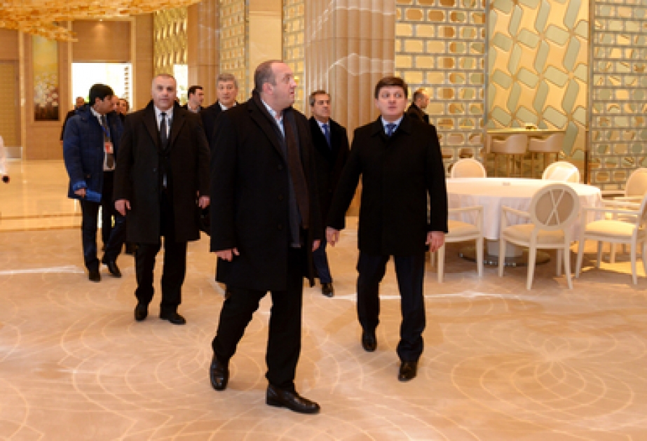 Le président géorgien a visité le Centre de Congrès Heydar Aliyev à Gabala