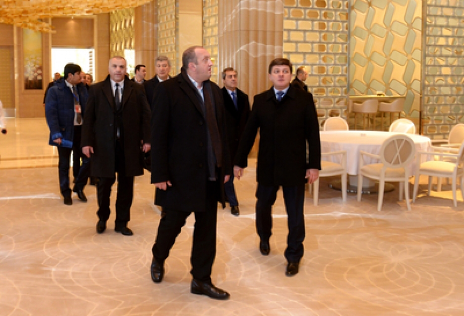 Президент Грузии ознакомился в Габале с Конгресс-центром Гейдар Алиев