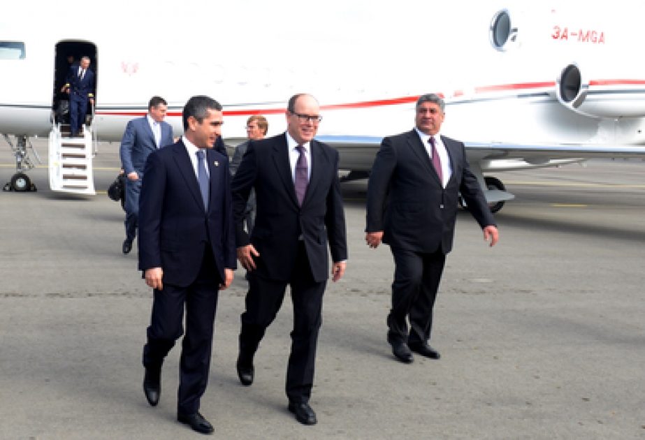 Prince Albert II of Monaco arrives in Azerbaijan