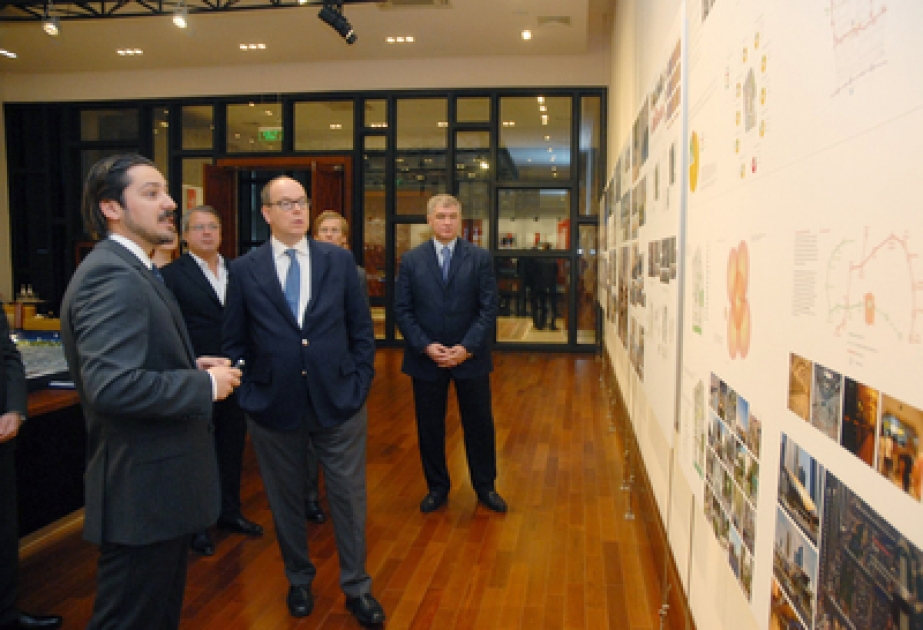 Prince Albert II of Monaco views “Baku White City” project