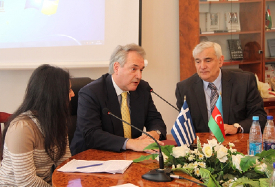 Greek Ambassador visits “Ambassadorial Hour” club at Baku Slavic University
