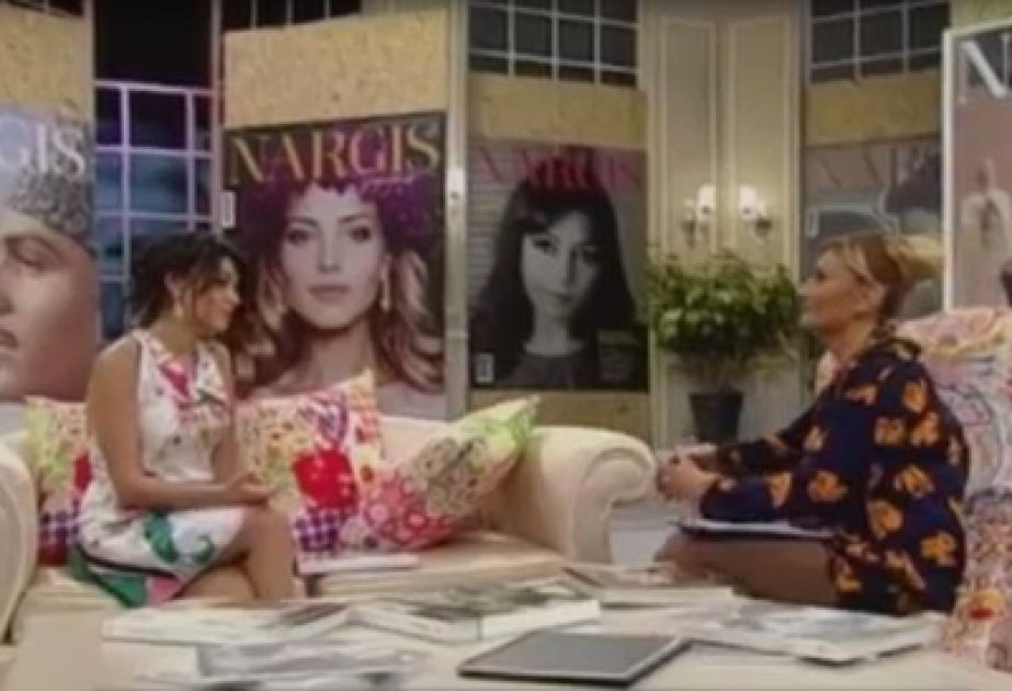 La rédactrice en chef du magazine «Narguis» à l’emission «Nanukas Show» de la télévision géorgienne