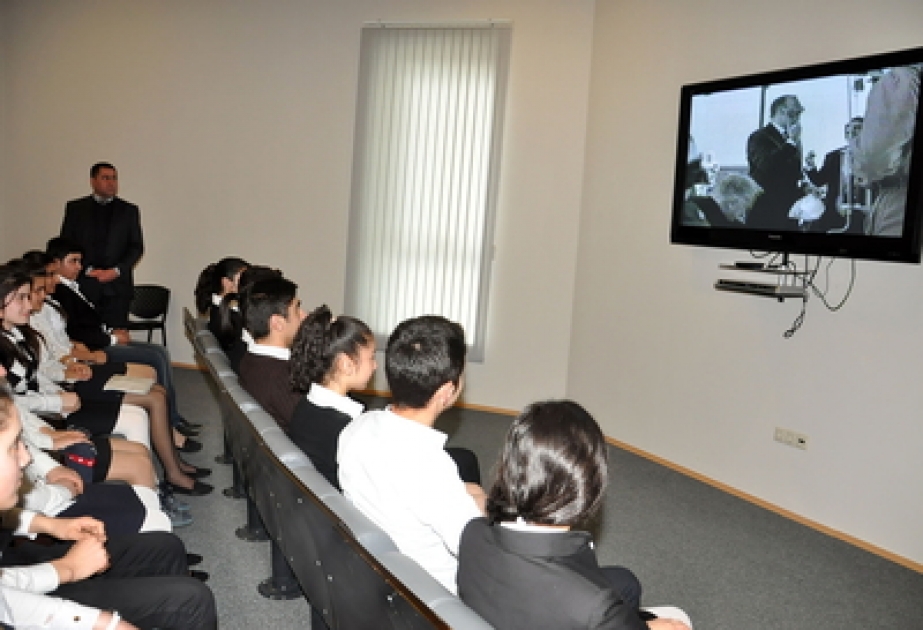 Школьники Агстафы проявляют большой интерес к изучению богатого наследия общенационального лидера Гейдара Алиева