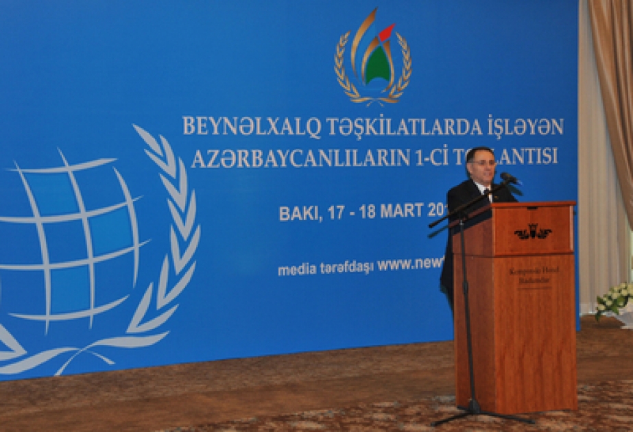 In Baku erste Sitzung von Aserbaidschanern die in internationalen Organisationen arbeiten, stattgefunden