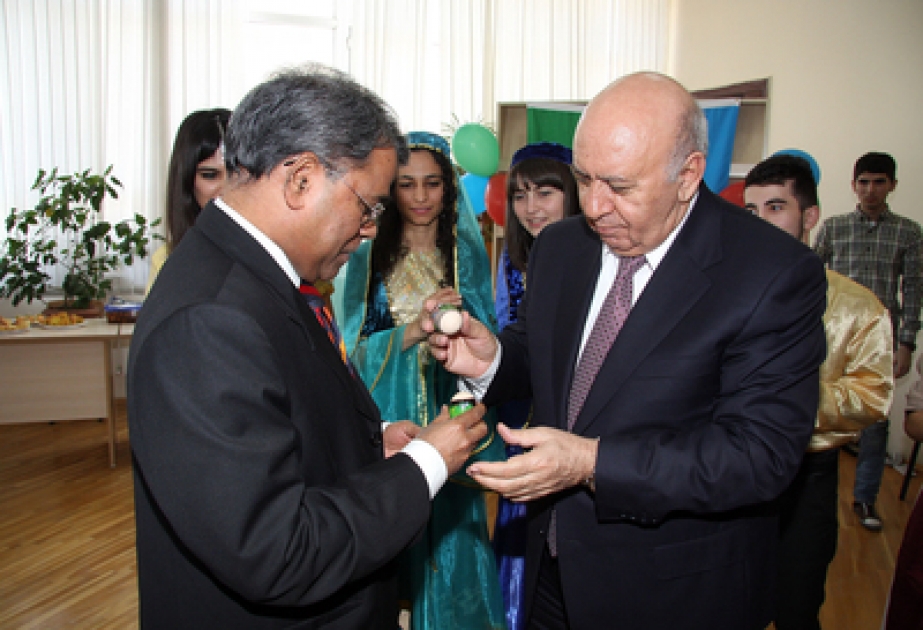 L’ambassadeur d’Inde en Azerbaïdjan a été présent à la cérémonie de Novrouz à une université