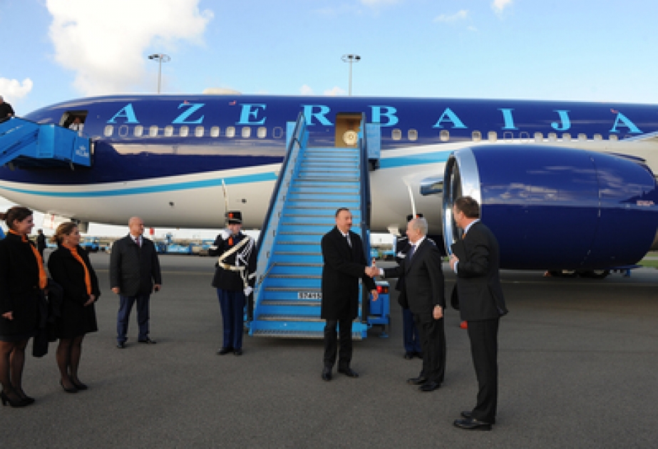 Aserbaidschans Präsident Ilham Aliyev ist zu einem Arbeitsbesuch im Königreich der Niederlande VIDEO